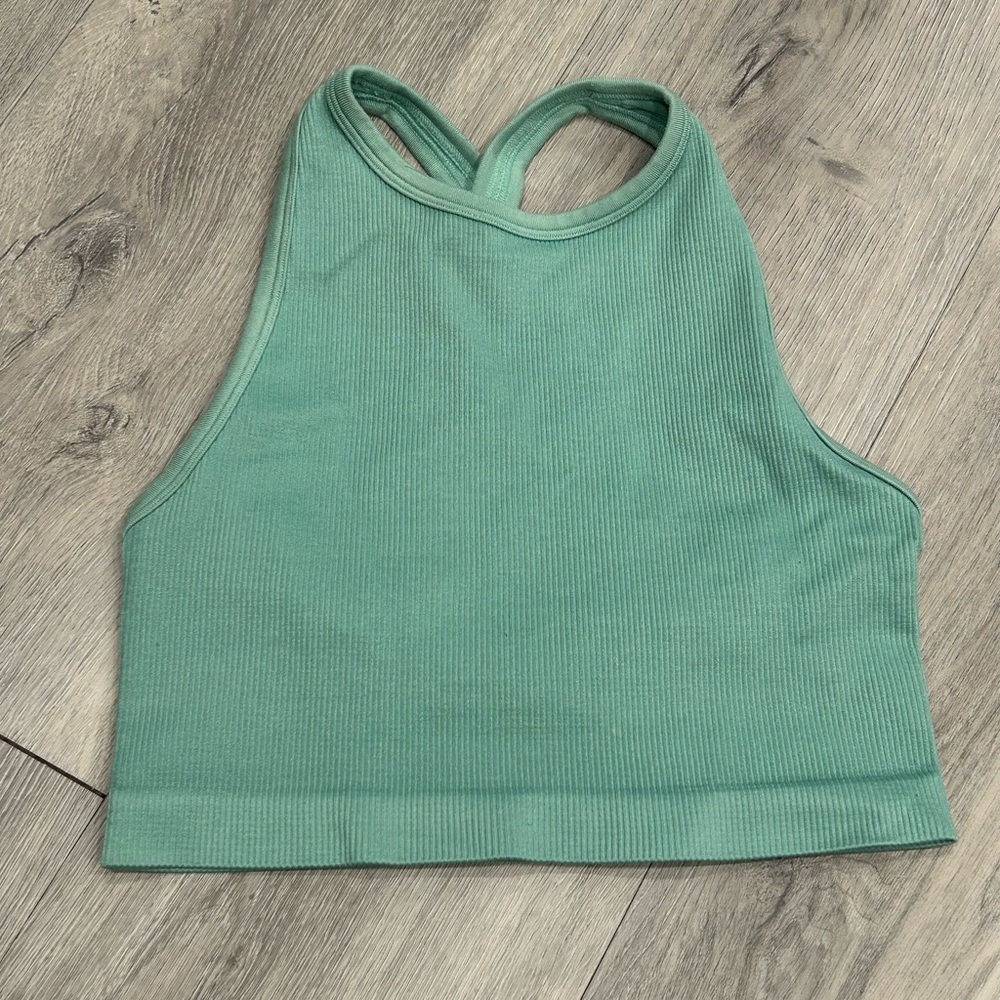 Aritzia Green Crop Top